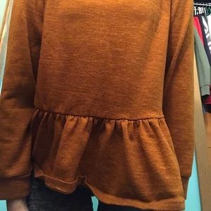 Peplum long sleeve